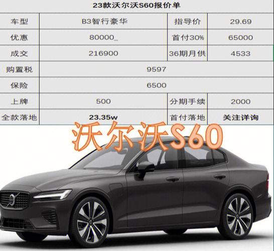 沃尔沃新款s60费用？沃尔沃s60费用2022款？  第7张