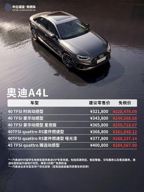 奥迪一汽a4费用，一汽奥迪a4 40t报价  第3张
