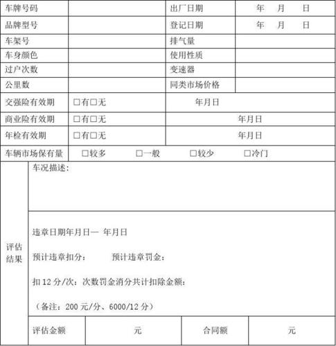 二手车费用评估报告范文，二手车费用评估报告范文模板  第7张