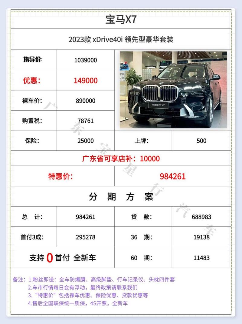 宝马x7的价位7坐？宝马x7七座多少钱？  第7张
